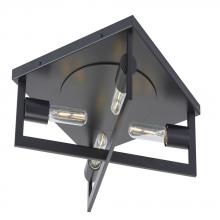 Avista Lighting Inc F3114BK - Avista Brink Flush Mount 4-Light Black