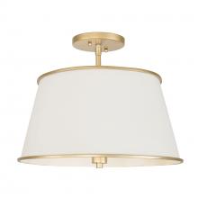 Varaluz 364S04MWFG - Coco 4-Lt Semi-Flush - Matte White/French Gold