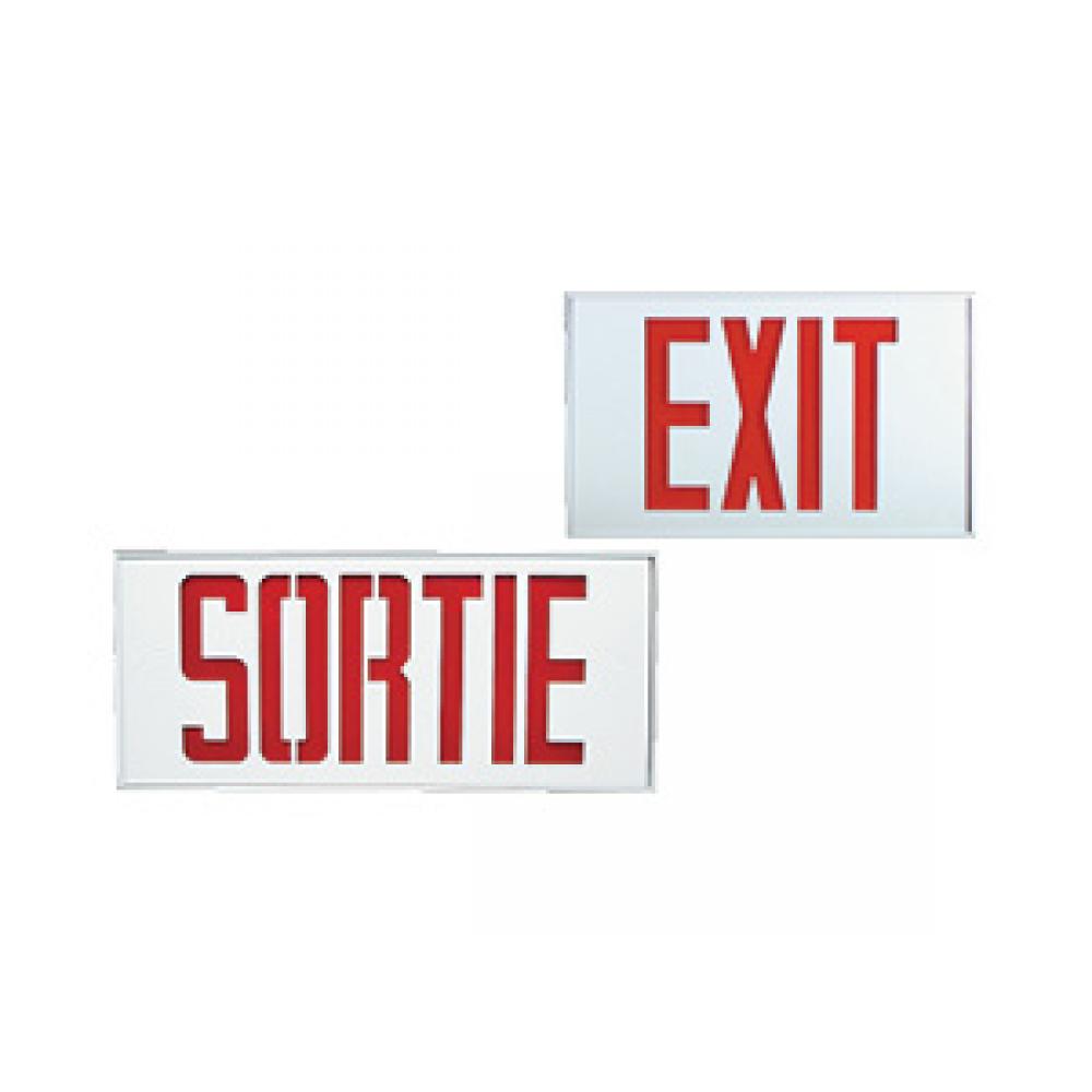 EXIT SIGN EXTRUDED ALUMINUM DOUBLE FACE SELF POWERED 90 MIN 120/347V INP UT WHITE