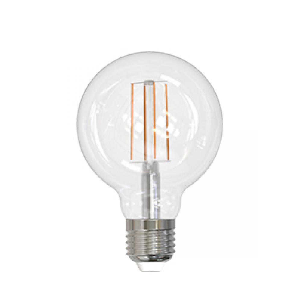 LED Filament Lamp G25 S3 E26 Base 7W 320° 120V 40K Clear Vertical Dim 800LM Standard