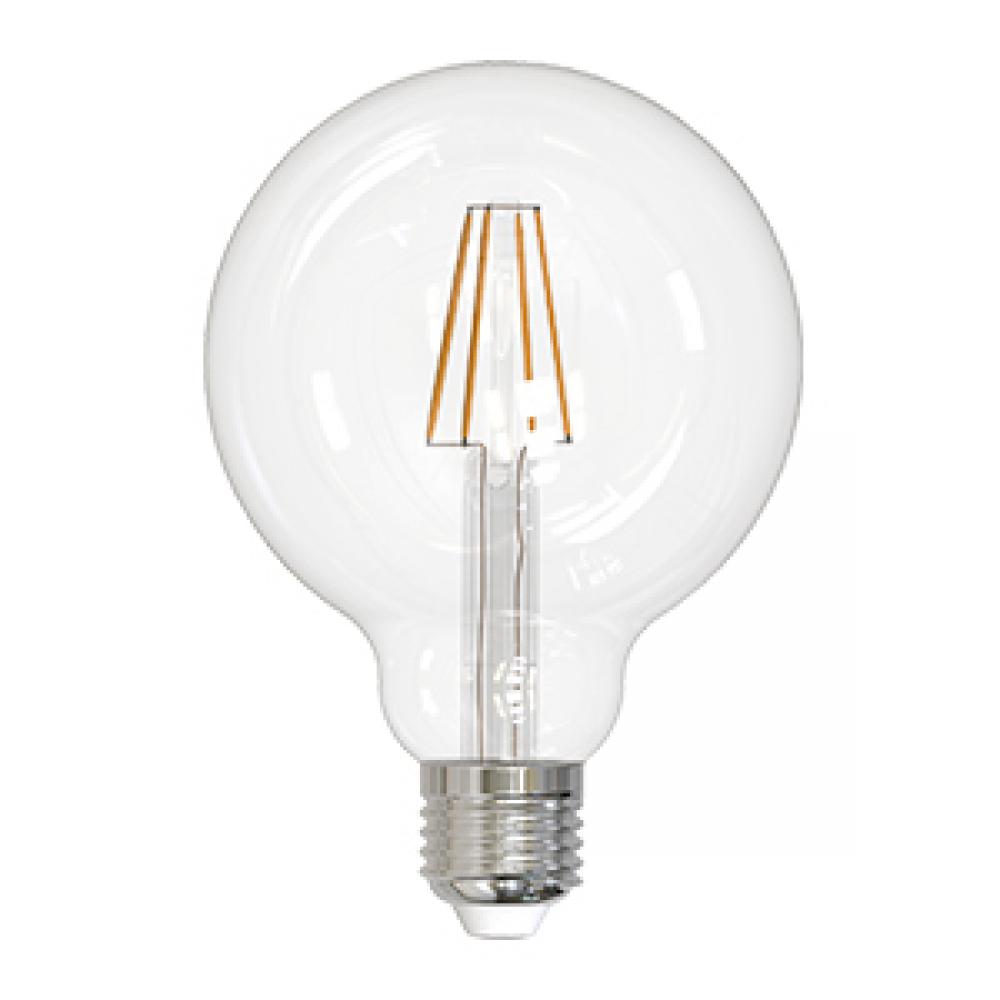 LED Filament Lamp G30 E26 Base 5W 320° 120V 30K Clear Oblique Dim 500LM Standard