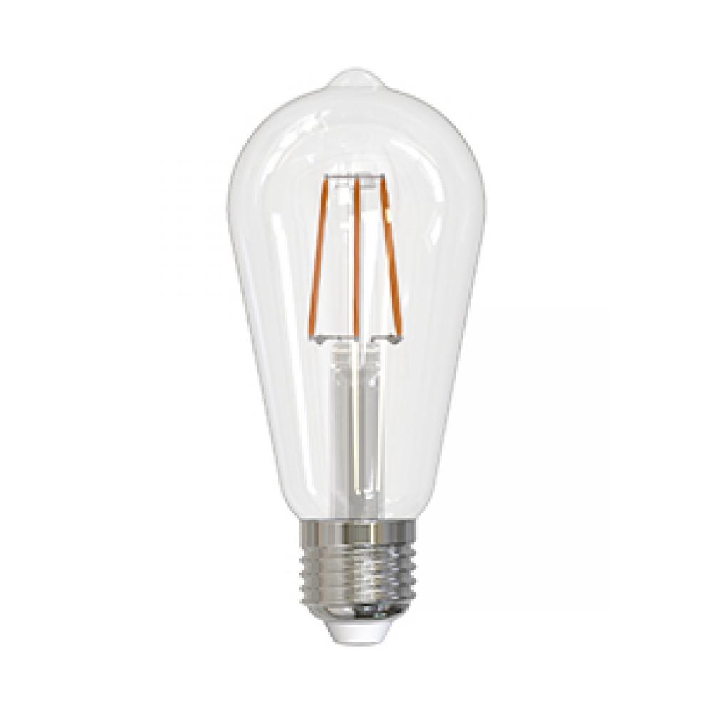 LED Filament Lamp ST19 S3 E26 Base 4.5W 320° 120V 30K Clear Oblique Dim 450LM Standard