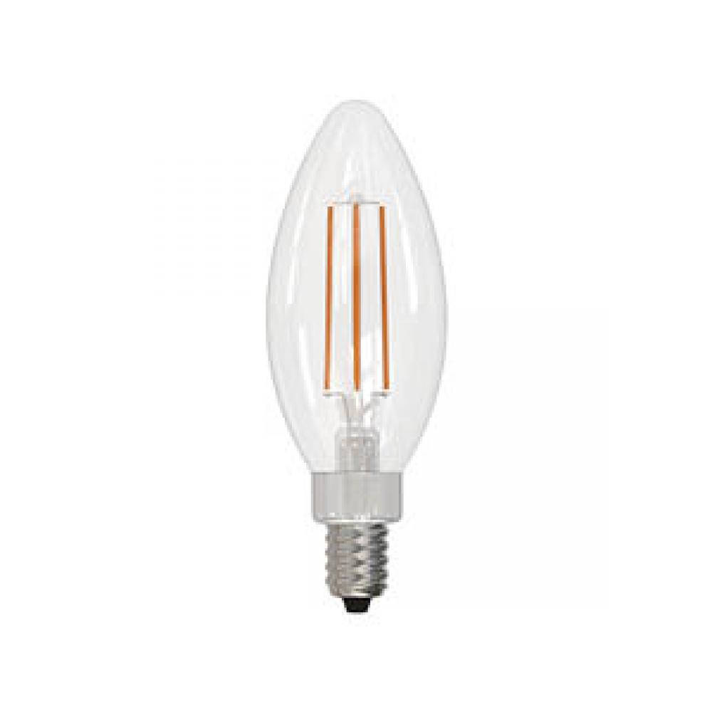 LED Filament Lamp B11 E12 Base 5W 120V 27K 500LM Clear Vertical Dim Stan dard DESIGN