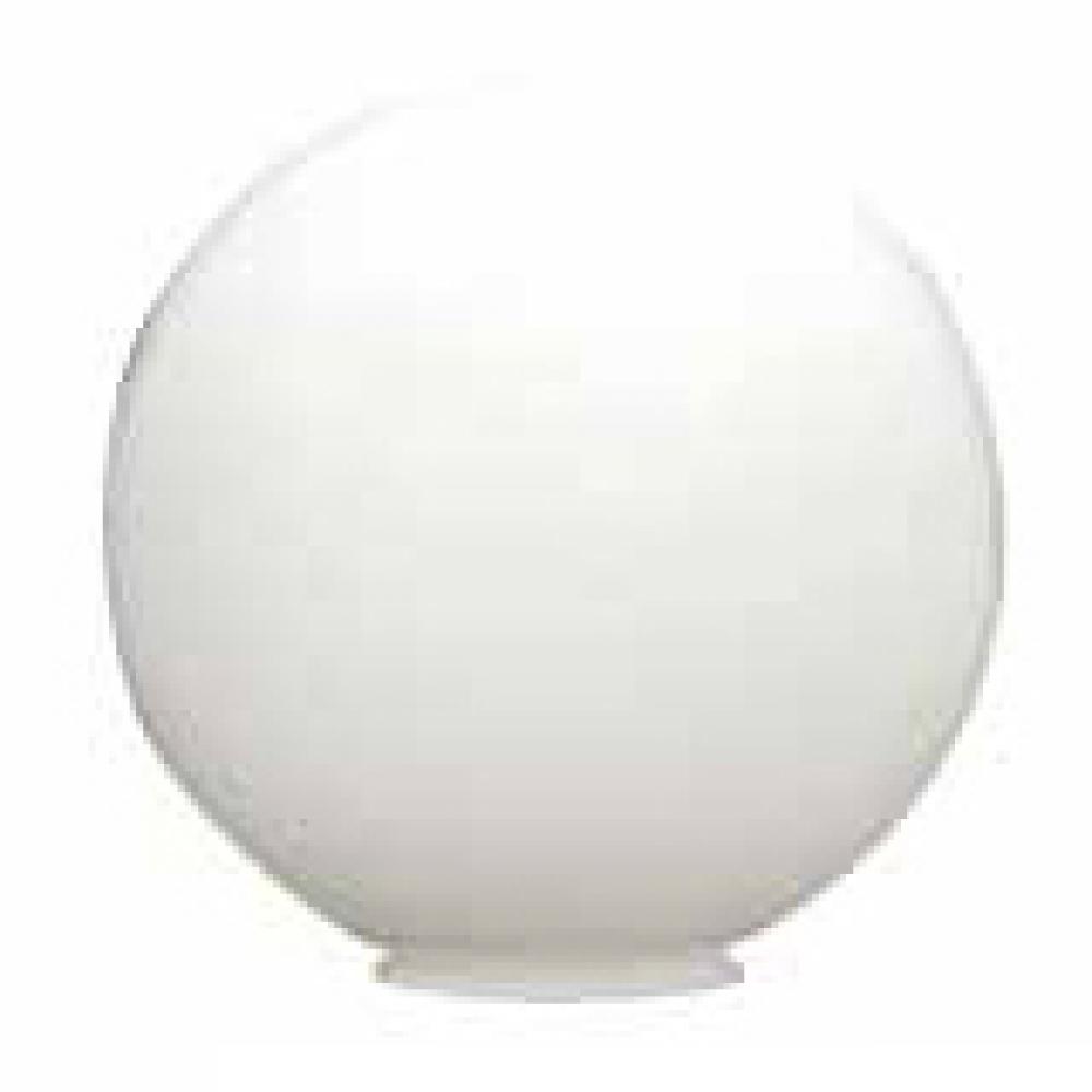 GLOBE 8in WITH NECK 4.00in ACRYLIC WHITE STD