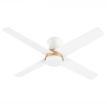  11983 - Santa Ana Ceiling Fan | Aged Brass | Studio White