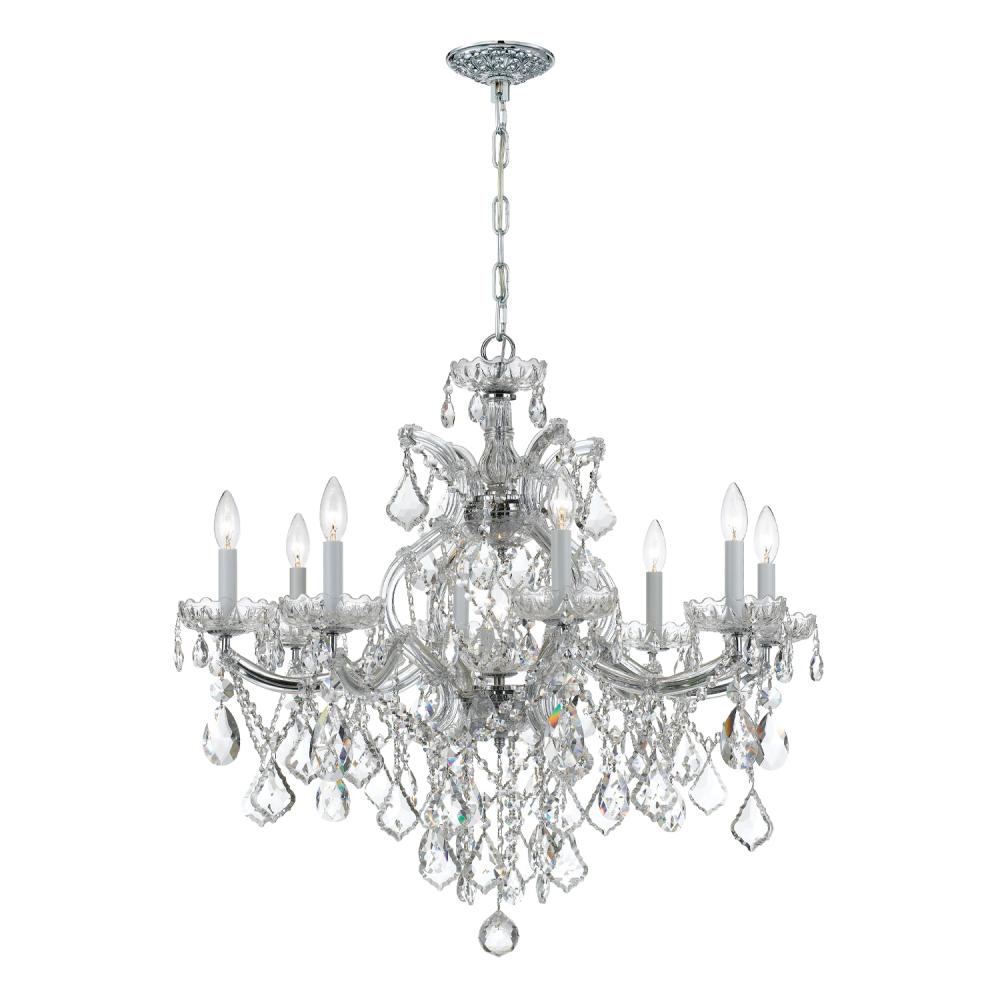 Maria Theresa 9 Light Swarovski Strass Crystal Polished Chrome Chandelier