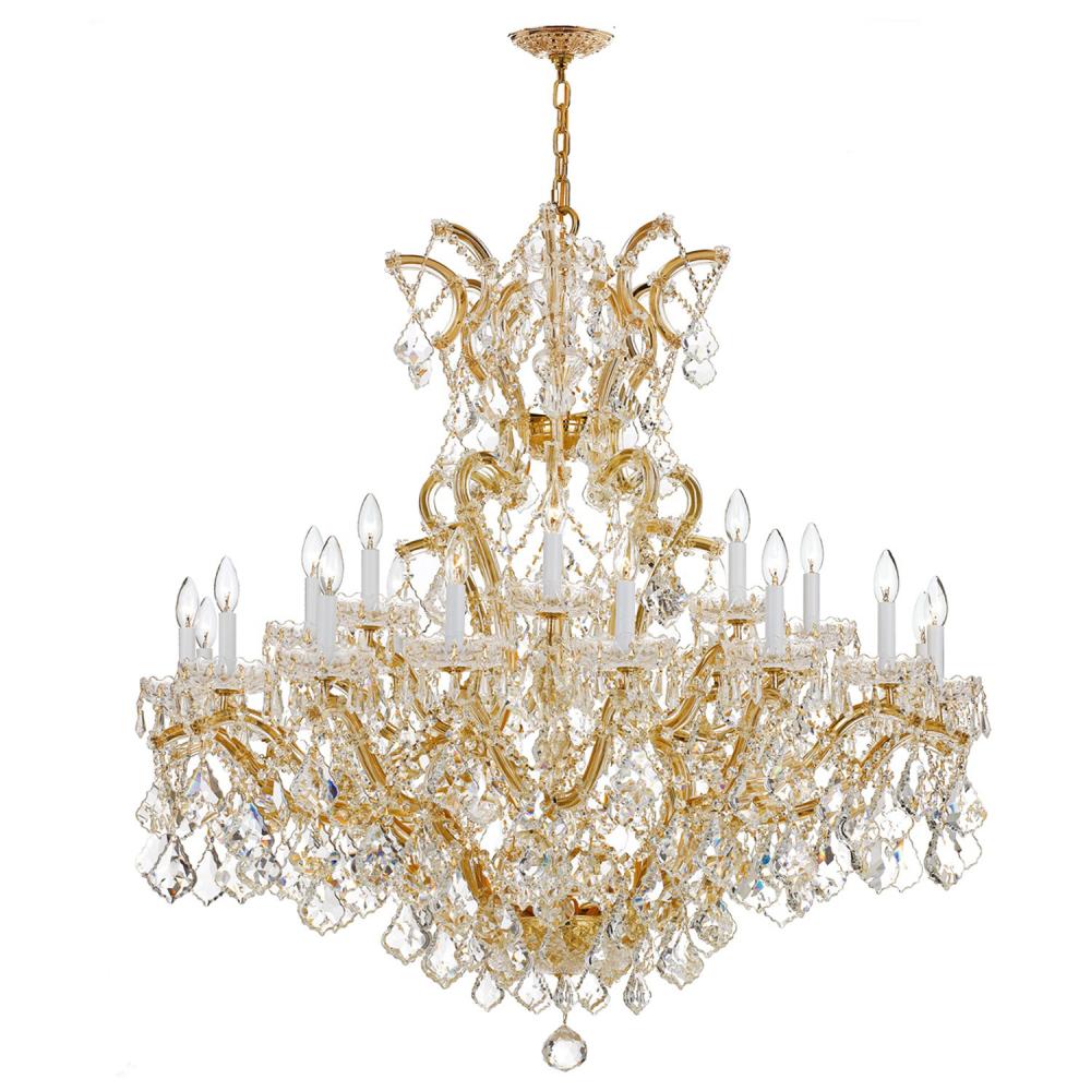 Maria Theresa 25 Light Swarovski Strass Crystal Gold Chandelier