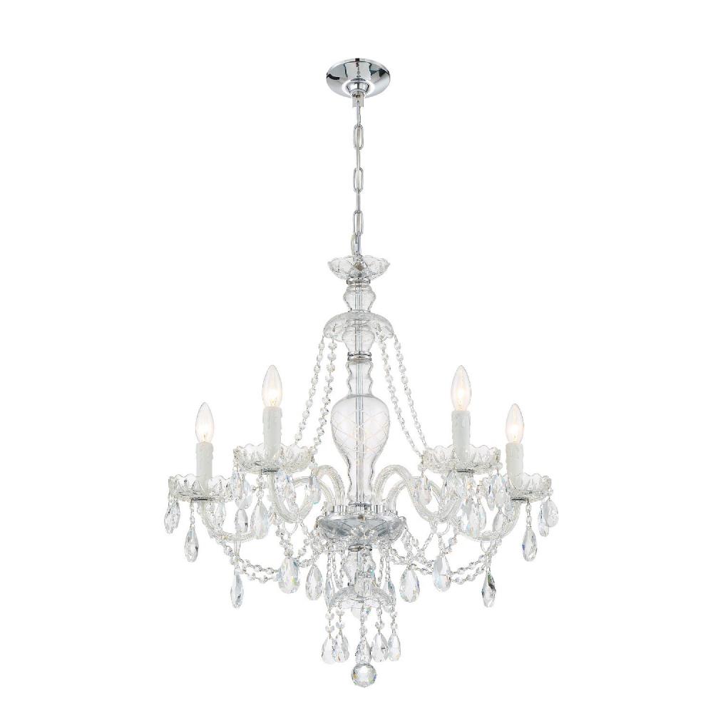 Candace 5 Light Spectra Crystal Polished Chrome Chandelier