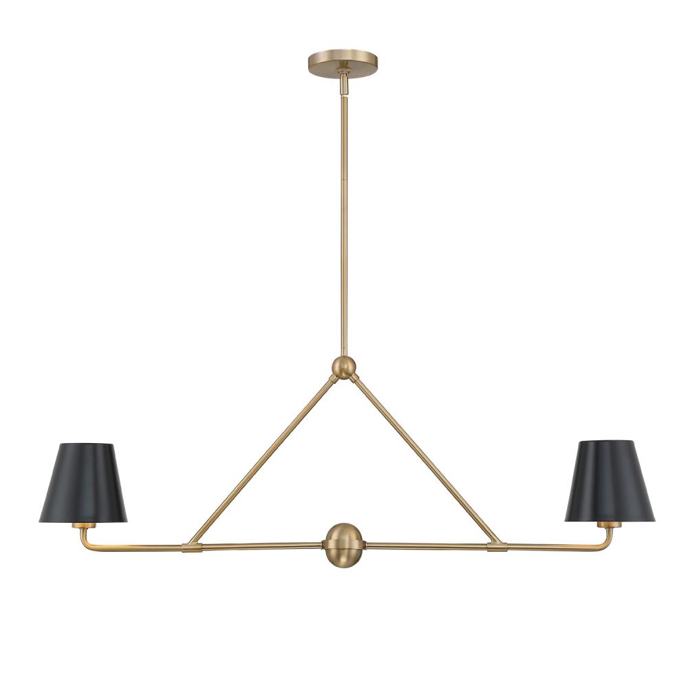 Xavier 2 Light Vibrant Gold Chandelier