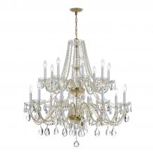 Crystorama 1139-PB-CL-SAQ - Traditional Crystal 16 Light Spectra Crystal Polished Brass Chandelier