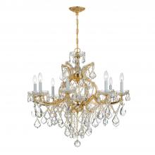 Crystorama 4409-GD-CL-S - Maria Theresa 9 Light Swarovski Strass Crystal Gold Chandelier