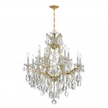 Crystorama 4413-GD-CL-S - Maria Theresa 13 Light Swarovski Strass Crystal Gold Chandelier