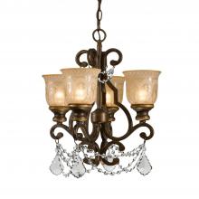 Crystorama 7504-BU-CL-SAQ - Norwalk 4 Light Spectra Crystal Bronze Umber Mini Chandelier