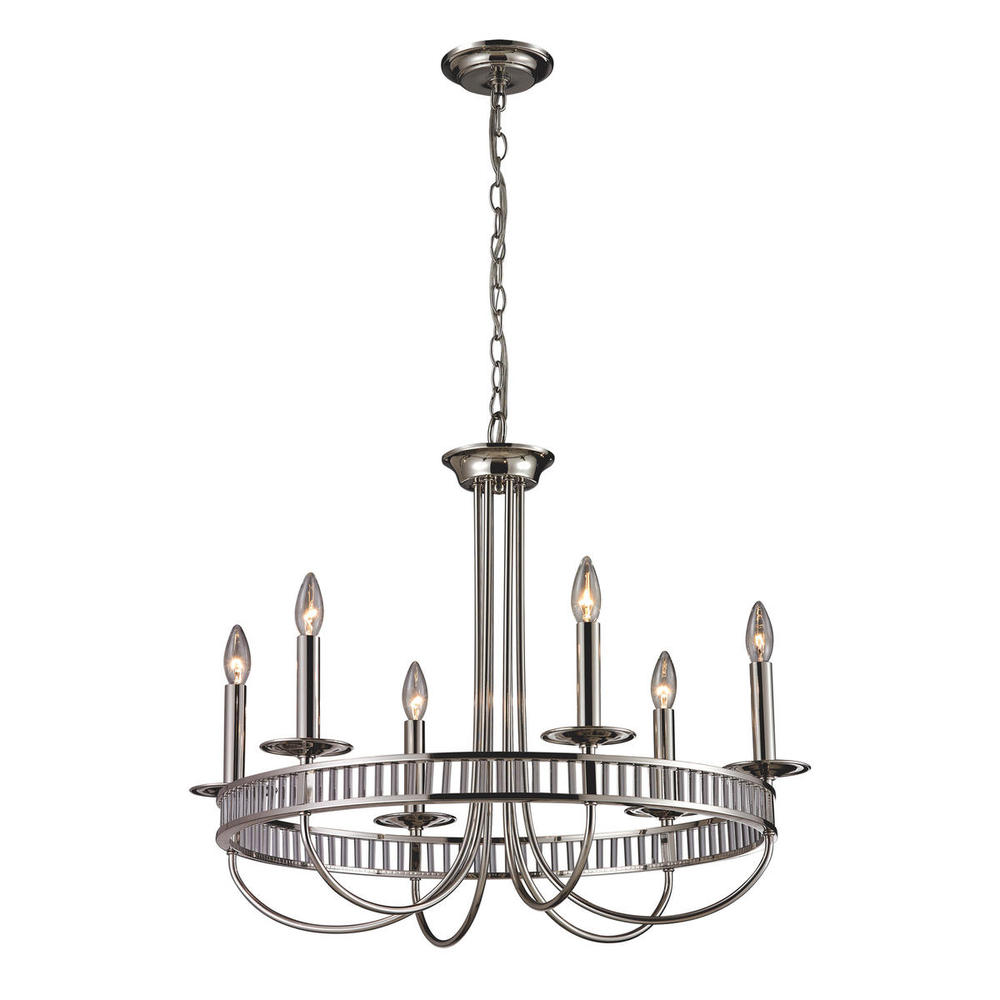 Braxton 6-Light Chandelier in Polished Chrome