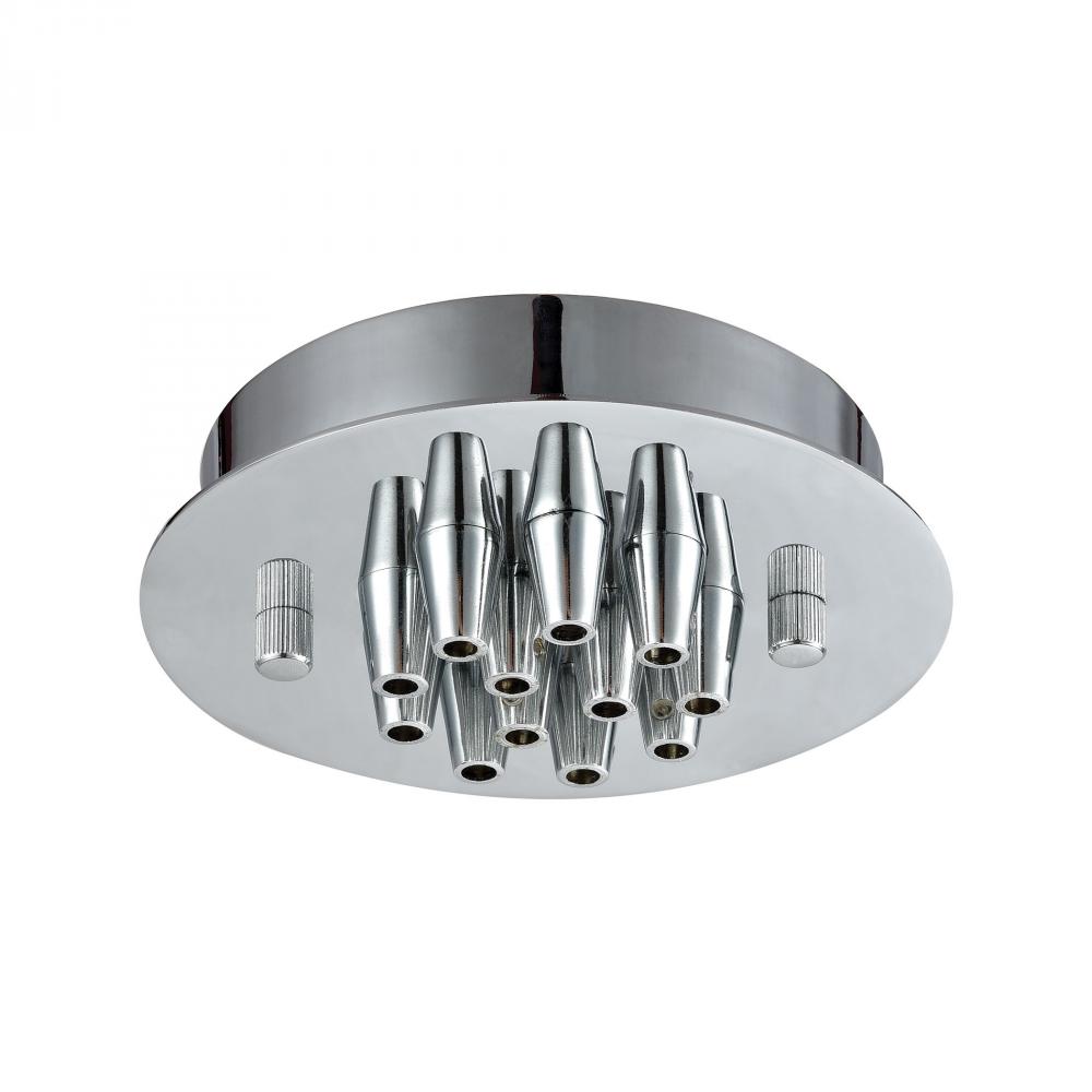 Pendant Options 12 Light Small Round Canopy in Polished Chrome