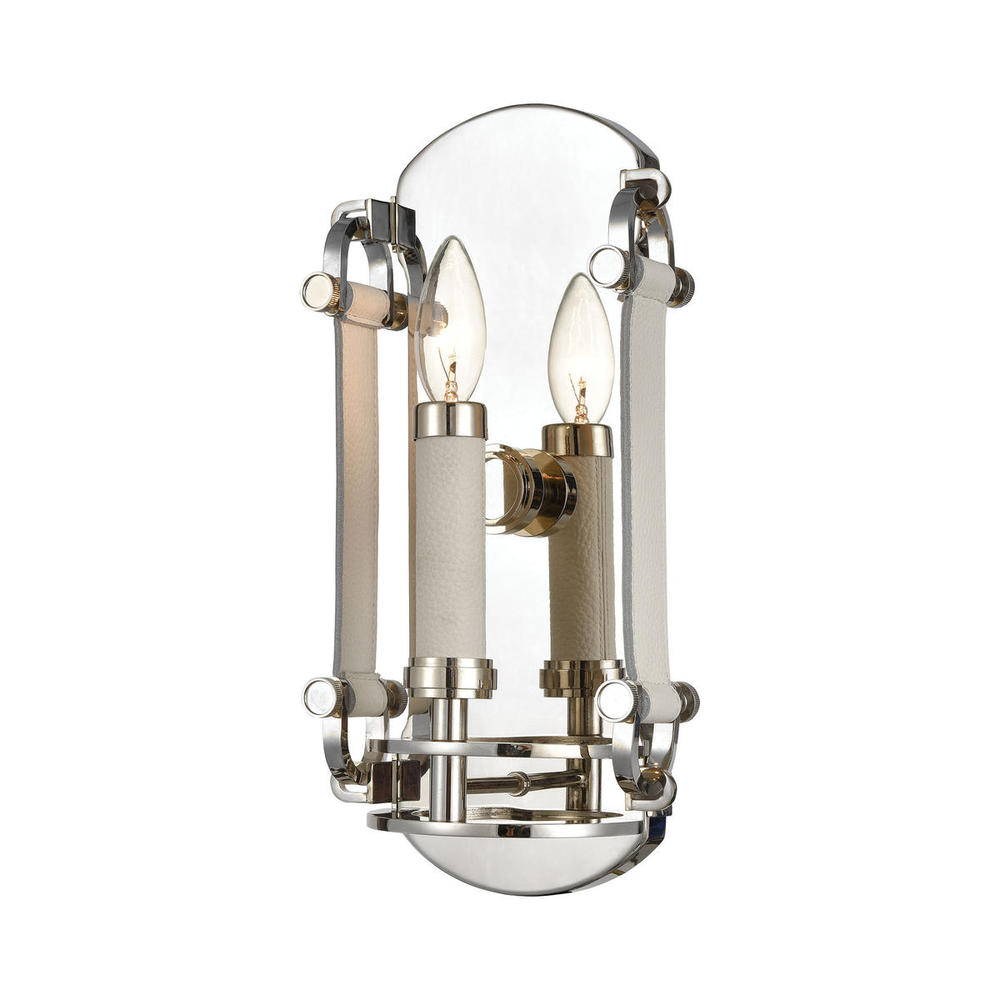 Bergamo 1-Light Sconce in Polished Nickel