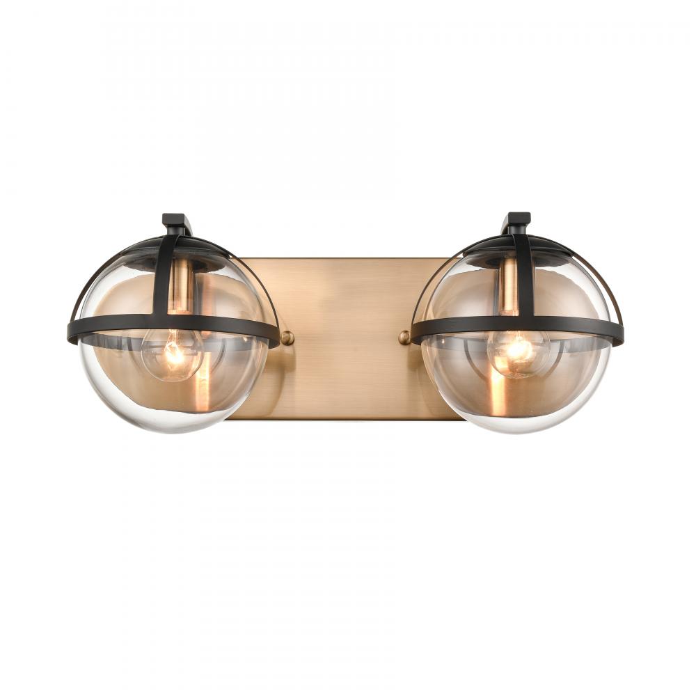 Davenay 16'' Wide 2-Light Vanity Light - Satin Brass