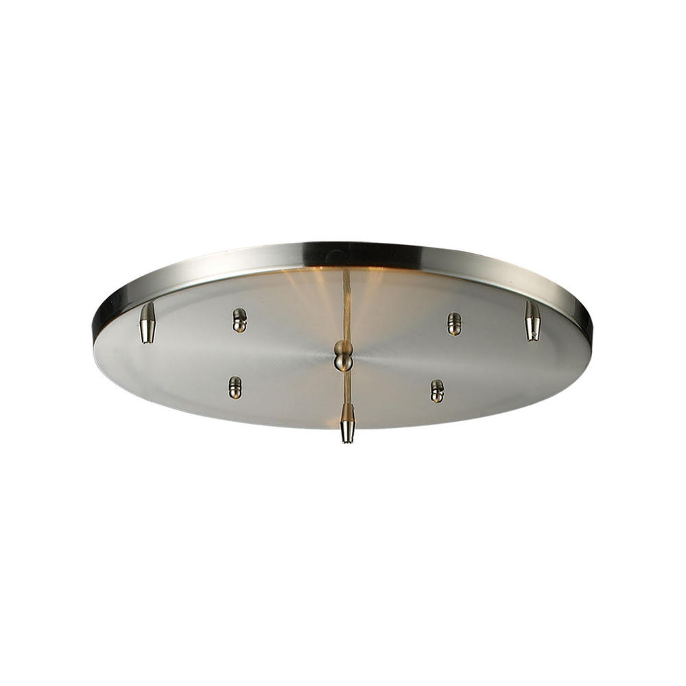 Pendant Options Round Pan for 3 Lights in Satin Nickel