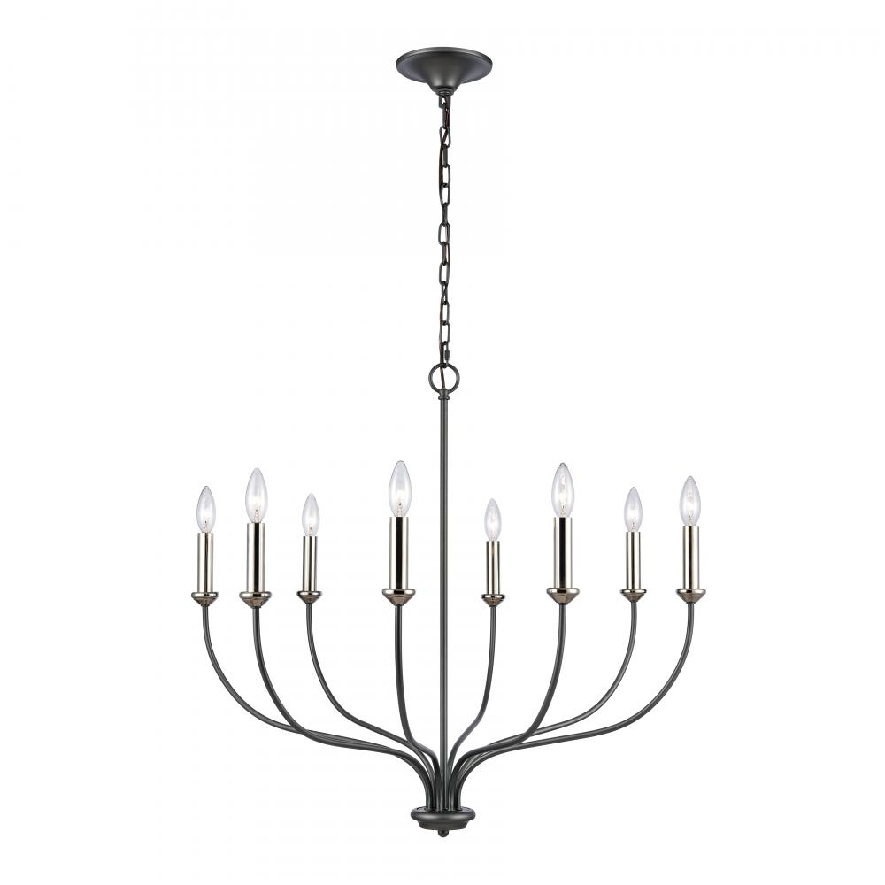 Madeline 32.5'' Wide 8-Light Chandelier - Dark Gray