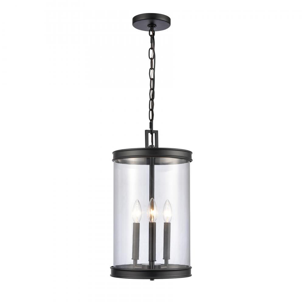 Mendoza 10.25'' Wide 3-Light Pendant - Matte Black