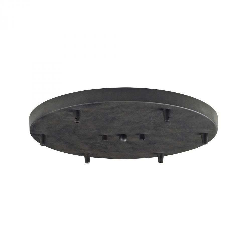 Illuminare Accessories Round Pan for 6 Lights in Dark Rust