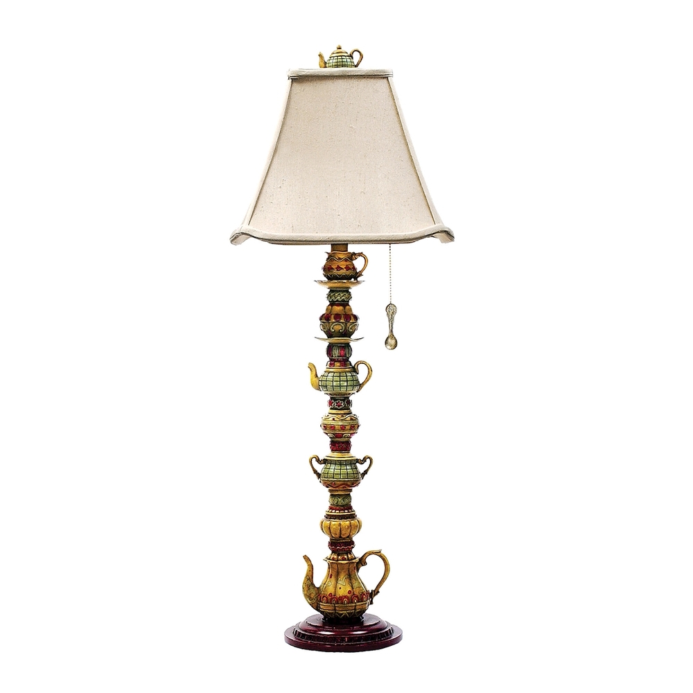 Tea Service Candlestick Table Lamp