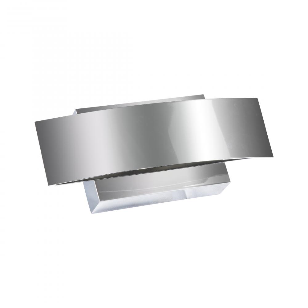 Saturn 1-Light Wall Sconce in Chrome with White Opal Glass