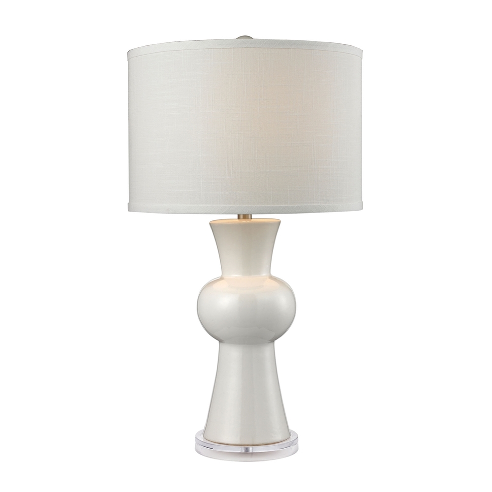 White Earthenware Table Lamp