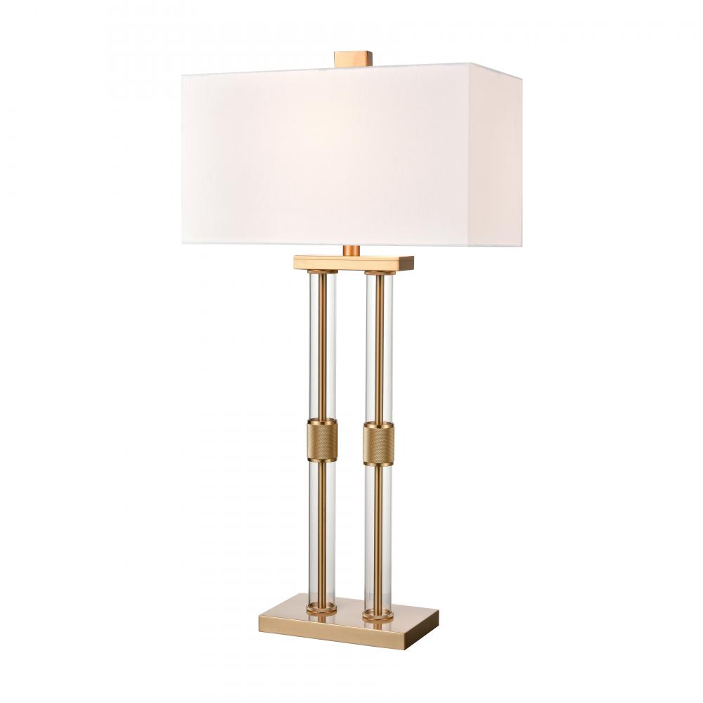 Roseden Court 34'' High 1-Light Table Lamp - Aged Brass