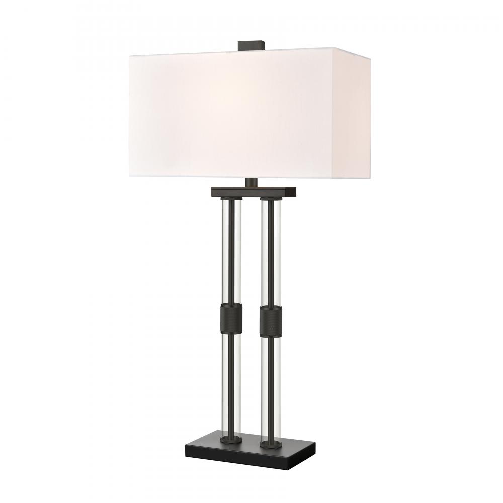 Roseden Court 34'' High 1-Light Table Lamp - Matte Black