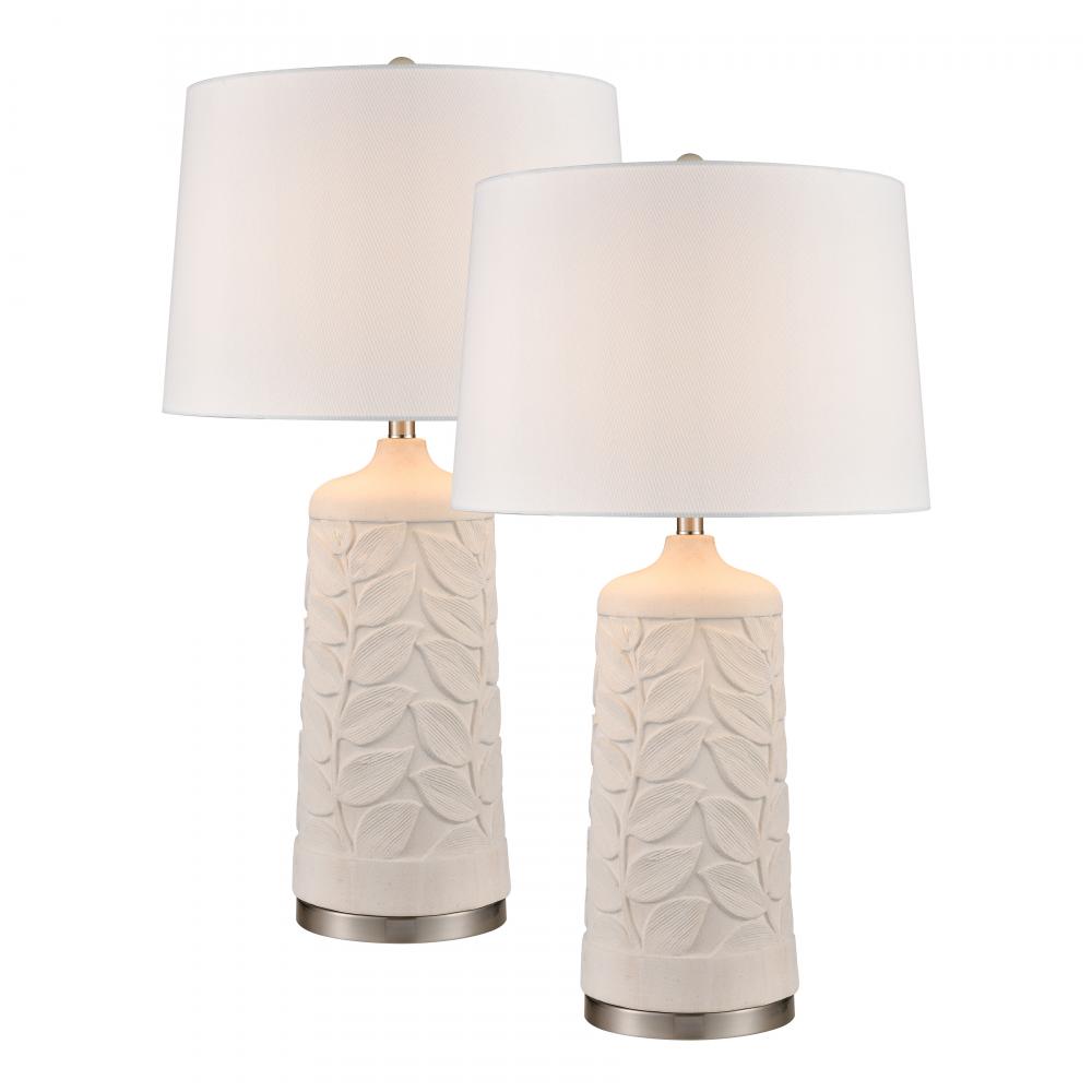 Penny 32.5&#39;&#39; High 1-Light Table Lamp - Set of 2 White