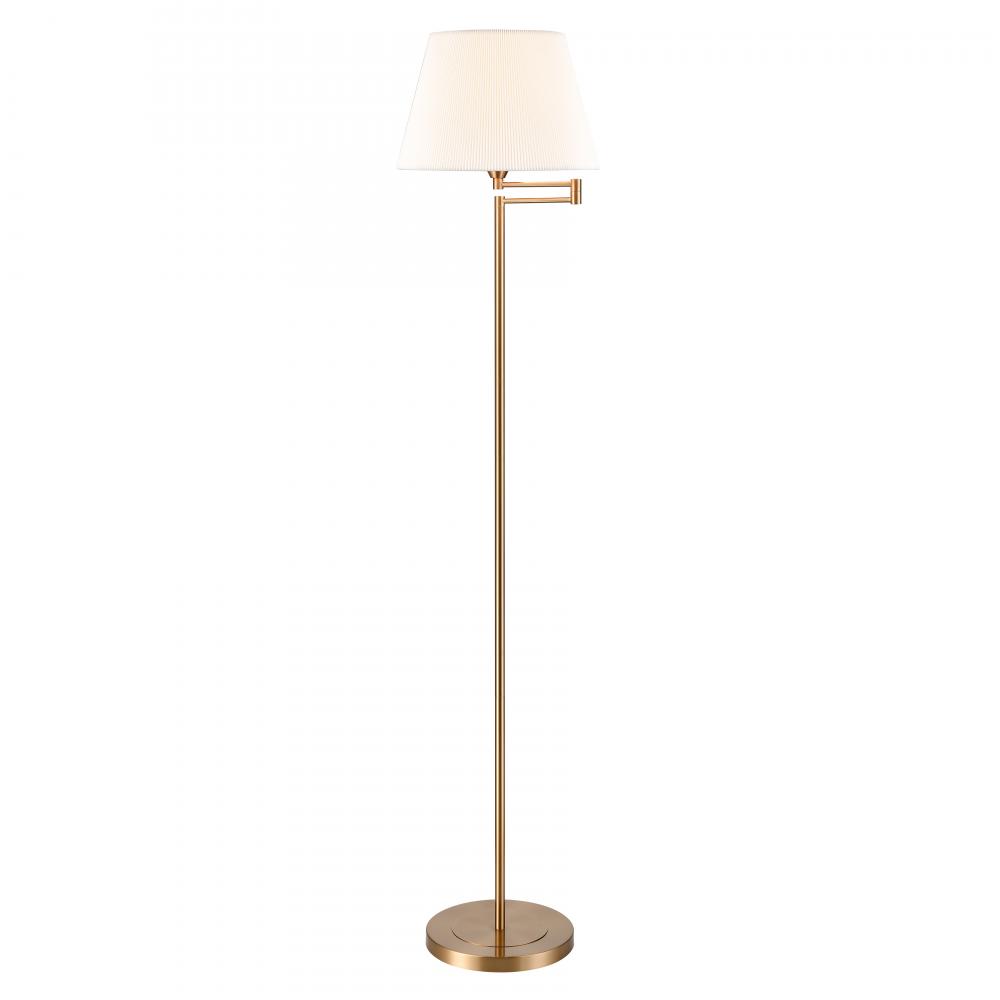 Scope 65'' High 1-Light Floor Lamp - Aged Brass