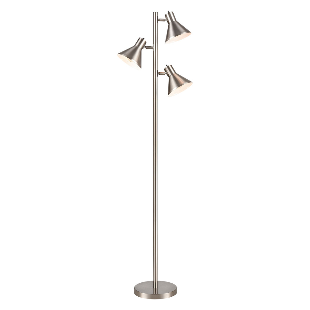 Loman Floor Lamp - Satin Nickel