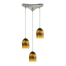 ELK Home Plus 10217/3CMT - Cosmos 3-Light Pendant Comet in Satin Nickel