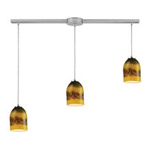 ELK Home Plus 10217/3L-CMT - Cosmos 3-Light Linear Pendant Solar Flare in Satin Nickel