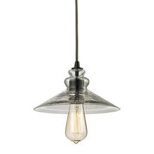 ELK Home Plus 10332/1 - Hammered Glass 1-Light Mini Pendant in Oiled Bronze with Hammered Clear Glass