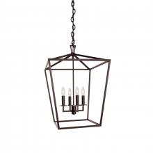 ELK Home Plus 1081-BR-NG - Cage 18'' Wide 4-Light Pendant - Bronze