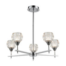 ELK Home Plus 10828/5 - Kersey 5-Light Chandelier in Polished Chrome with Clear Crystal