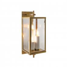 ELK Home Plus 1150-AG-CL - Back Bay 16.75'' High 3-Light Outdoor Sconce - Aged Brass