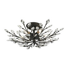 ELK Home Plus 11772/6 - Crystal Branches 6-Light Semi Flush in Burnt Bronze