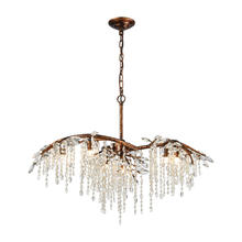 ELK Home Plus 11901/6 - Elia 6-Light Chandelier in Spanish Bronze with Clear Crystal