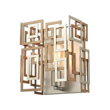 ELK Home Plus 12300/1 - Gridlock 1-Light Sconce in Matte Gold and Aged Silver