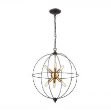 ELK Home Plus 14511/6 - Loftin 6-Light Chandelier in Oil Rubbed Bronze and Satin Brass