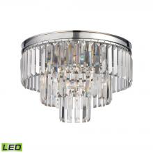 ELK Home Plus 15215/3-LED - Palacial 3-Light Semi Flush in Polished Chrome with Clear Crystal - Includes LED Bulbs