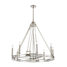 ELK Home Plus 16343/8 - Bergamo 8-Light Chandelier in Polished Nickel