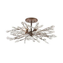 ELK Home Plus 18254/4 - Crislett 4-Light Semi Flush Mount in Sunglow Bronze with Clear Crystal