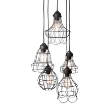 ELK Home Plus 225031 - Wire 5-Light Mini Pendant with Wire Cages in Five Shapes