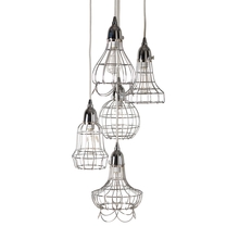 ELK Home Plus 225039 - Silver Wire 5-Light Mini Pendant Fixture