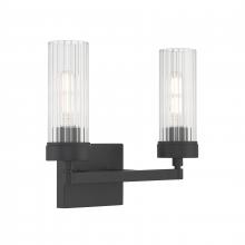 ELK Home Plus 2612-MB-CL - Lida 14'' Wide 2-Light Vanity Light - Matte Black