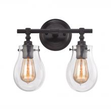 ELK Home Plus 31931/2 - Jaelyn 2-Light Vanity Lamp in Oil Rubbed Bronze with Clear Glass